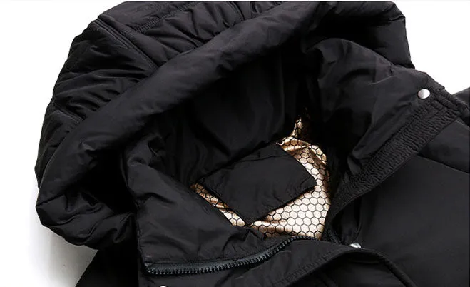 Solid Stain-resistant Cropped Jacket with Flap Pocket and Thickened Padding