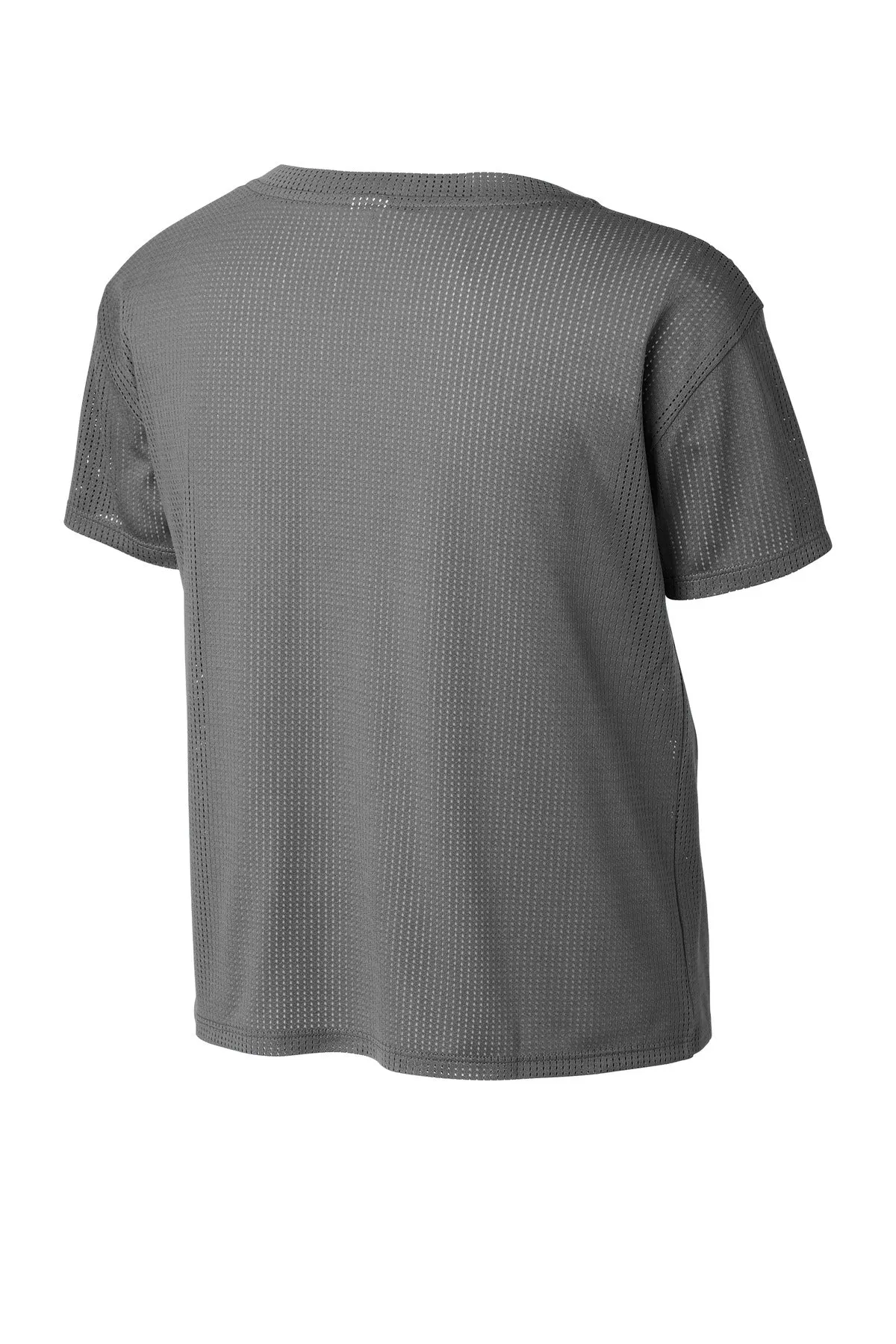Sport-Tek  Women's PosiCharge  Draft Crop Tee. LST411 Dark Grey