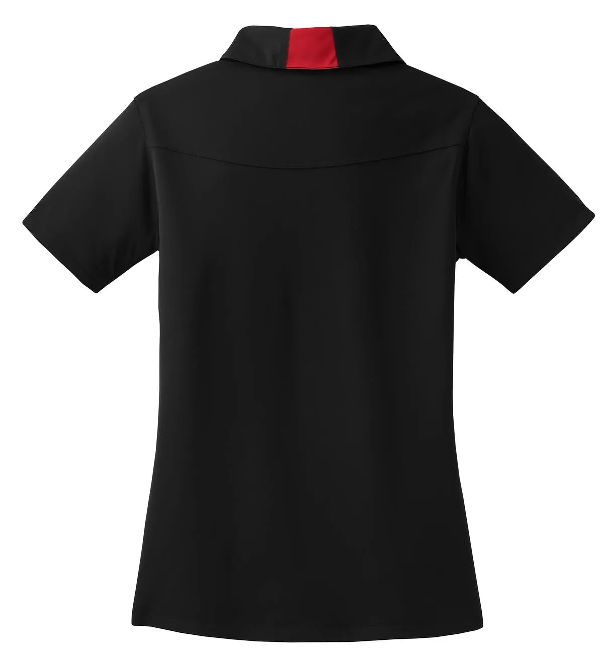 Sport-Tek Women's Side Blocked Micropique Sport-Wick Polo. LST655 Black/ True Red