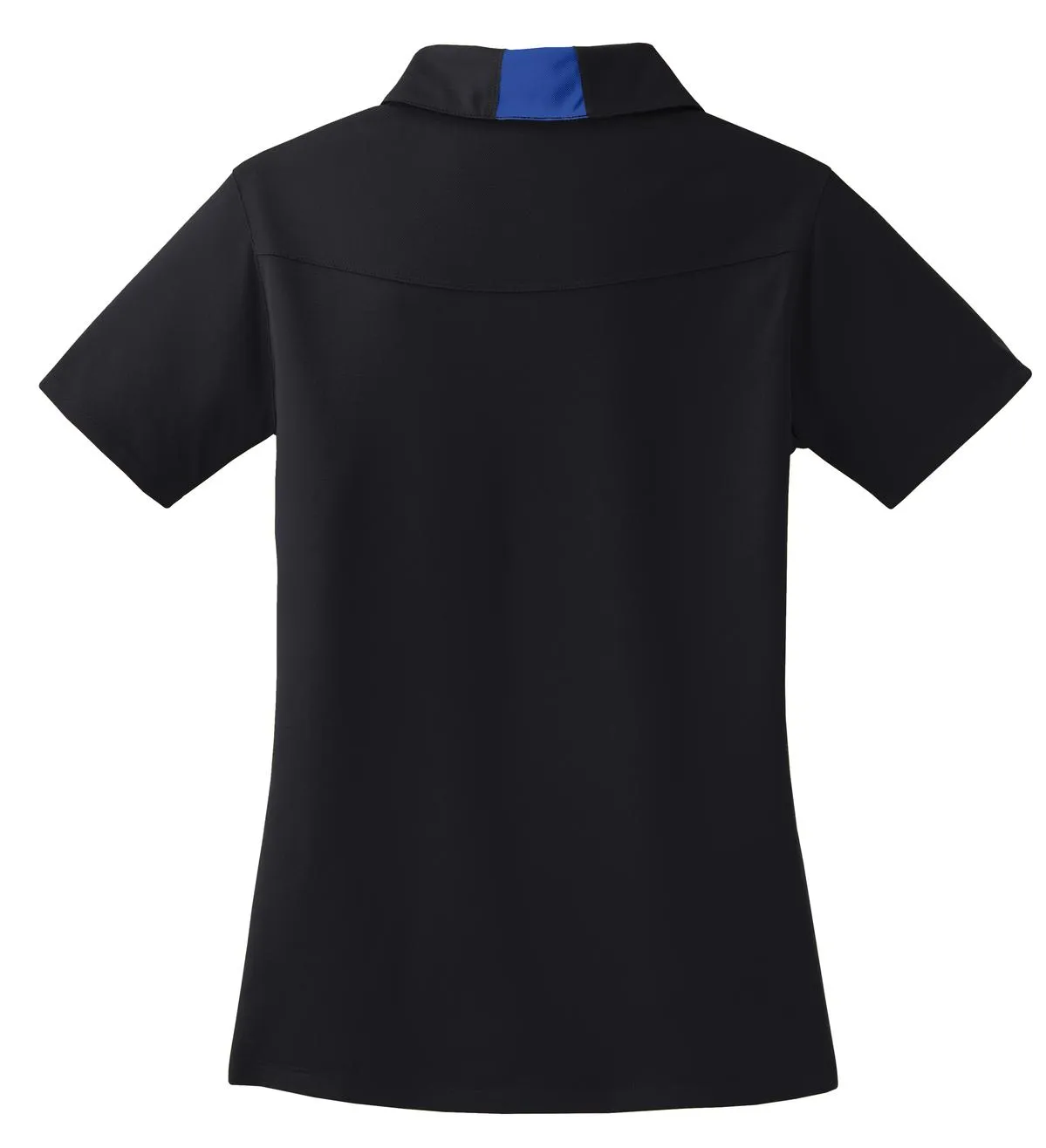 Sport-Tek Women's Side Blocked Micropique Sport-Wick Polo. LST655 Black/ True Royal