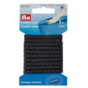 Standard Elastic, 5mm, 3m, Black