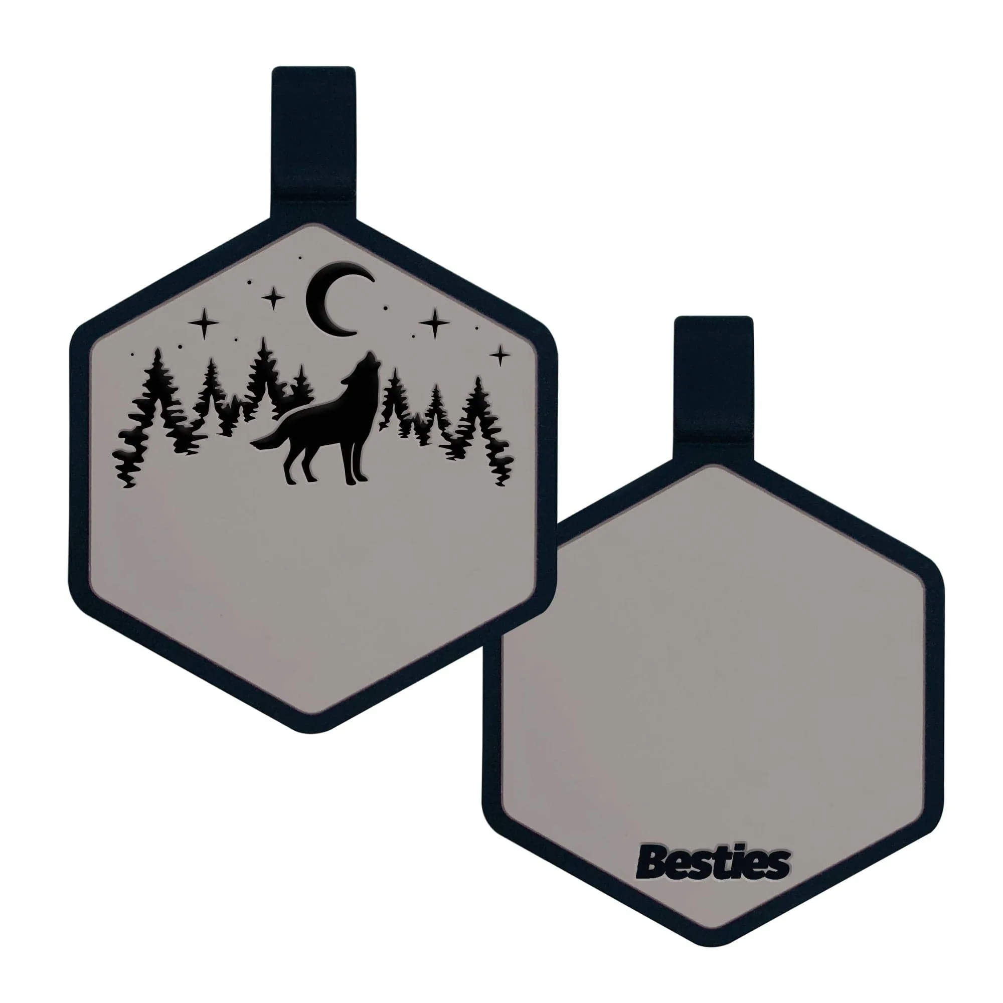 Stay Wild Silicone ID Tag: Taupe