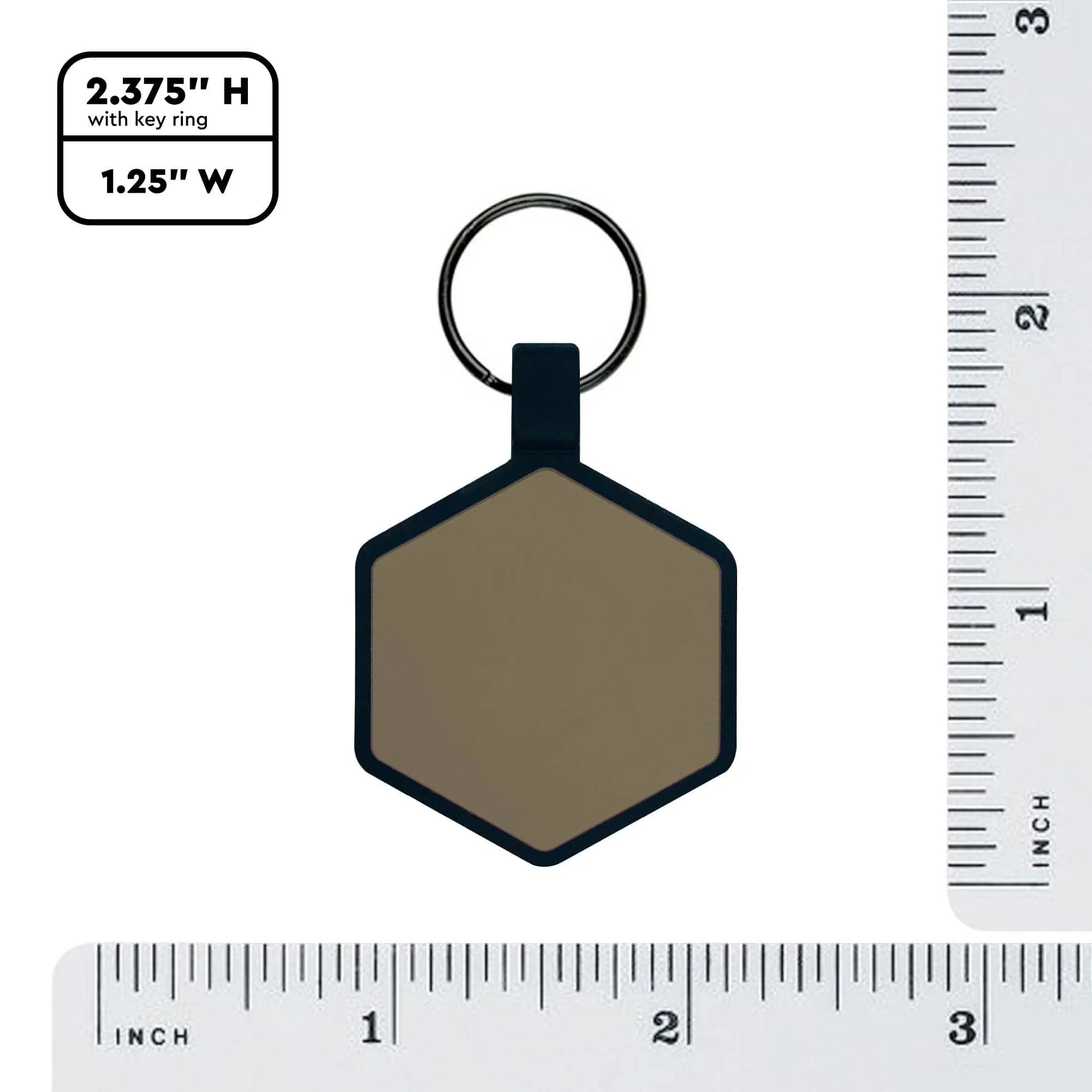 Stay Wild Silicone ID Tag: Taupe