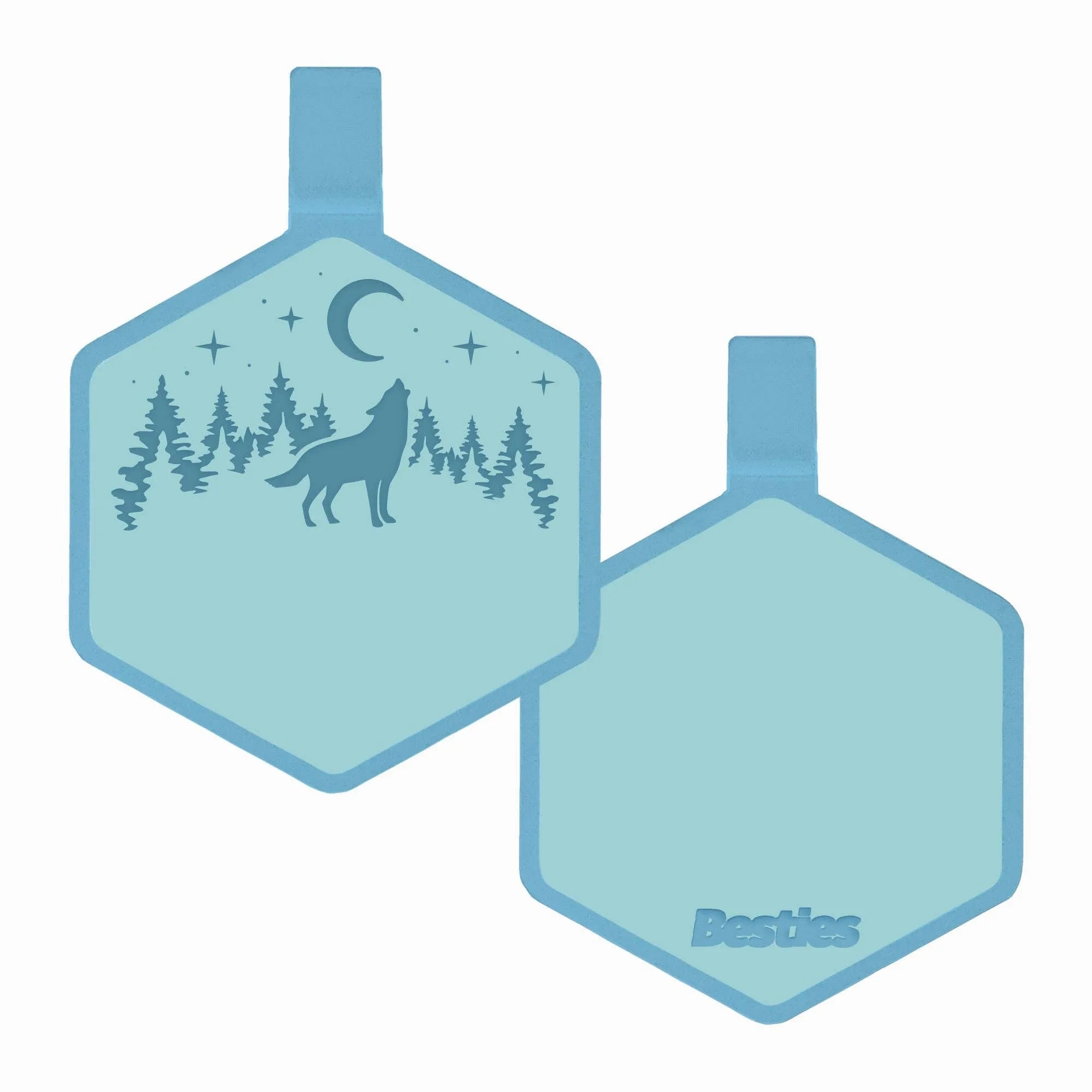 Stay Wild Silicone ID Tag: Taupe