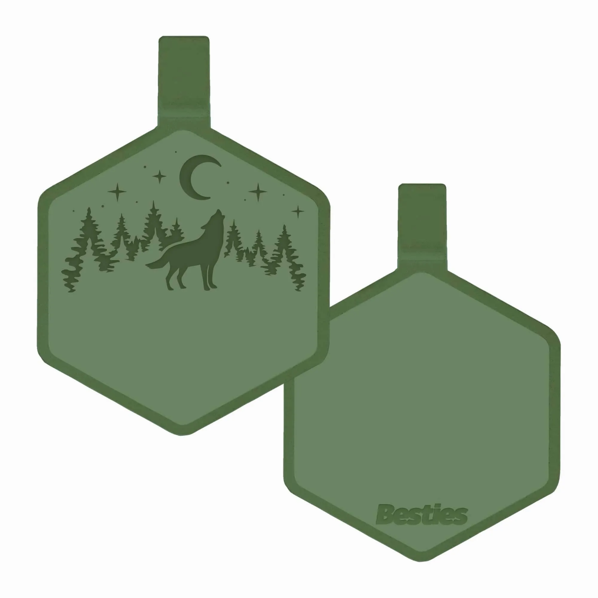 Stay Wild Silicone ID Tag: Taupe
