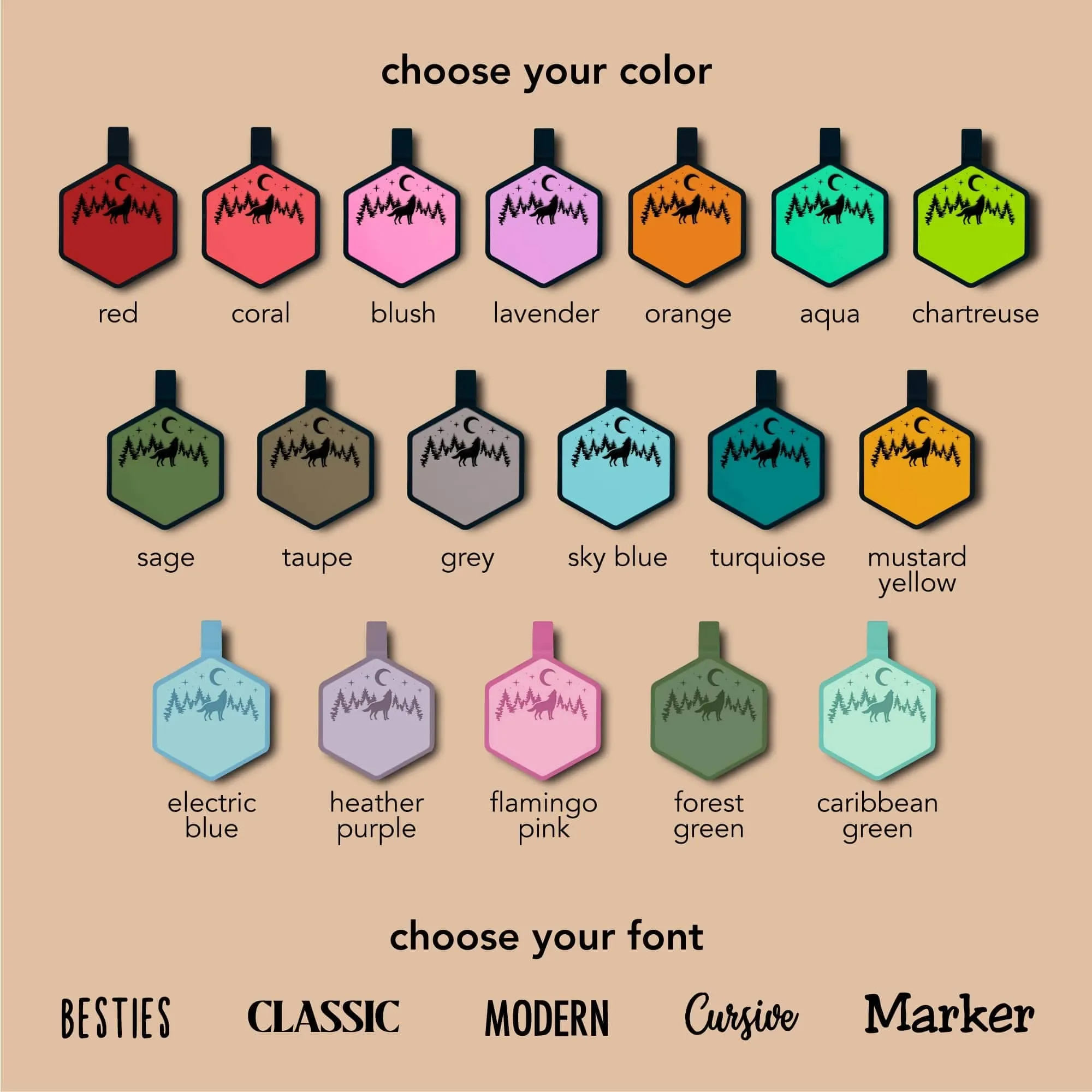 Stay Wild Silicone ID Tag: Taupe