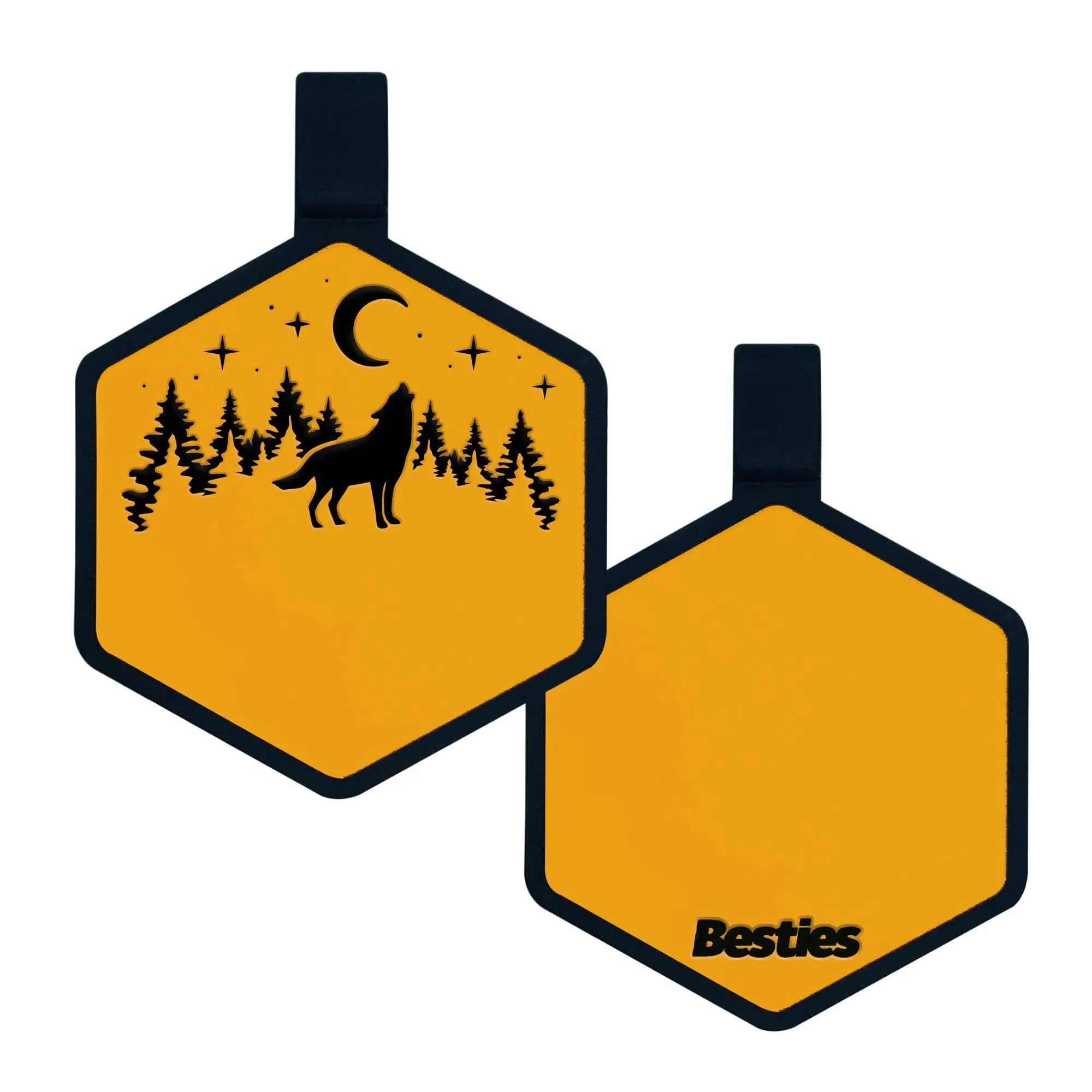Stay Wild Silicone ID Tag: Taupe