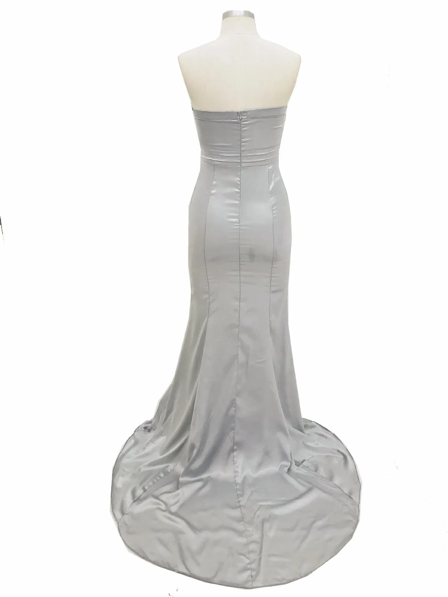 Strapless V-neck Sequins Dress
