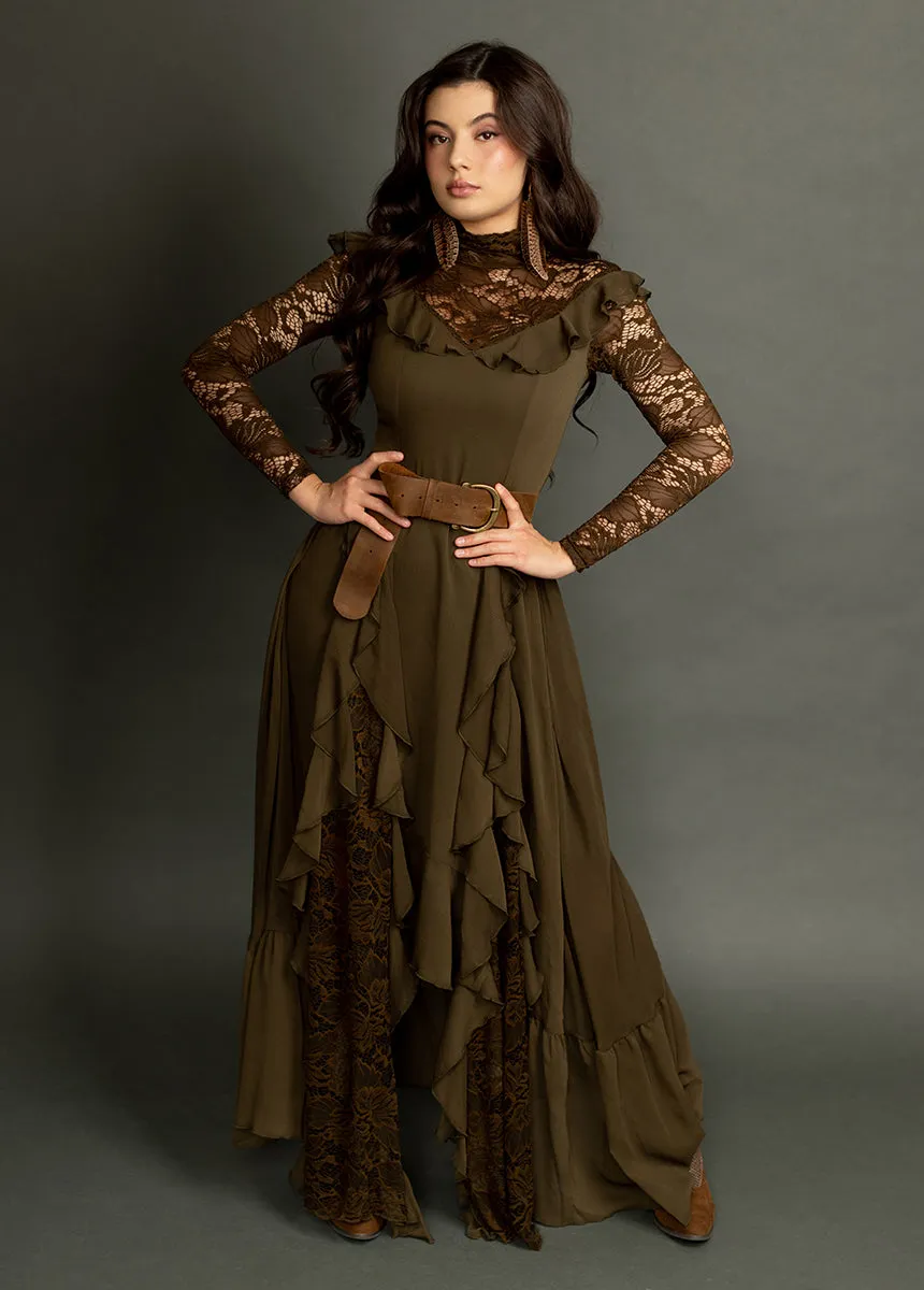 Sveta Dress in Army Green
