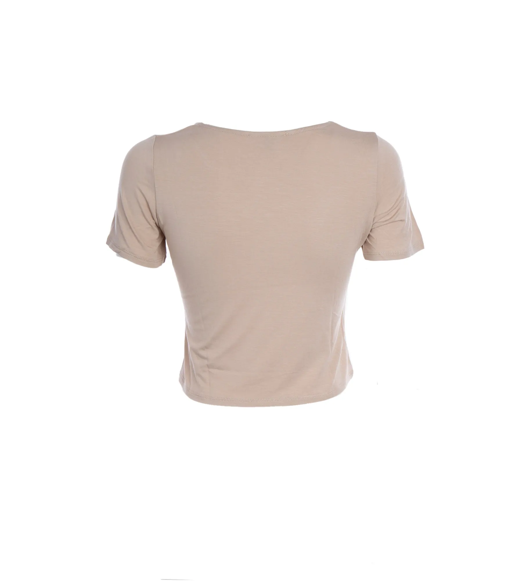T-shirt Cropped Donna - Sabbia