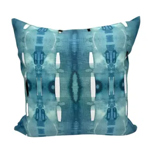 Teal Green Print Pillow