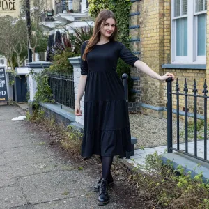The Midi Breastfeeding Dress - Beth Black