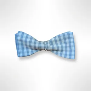 The Smurf - Baby Blue Gingham Bow Tie