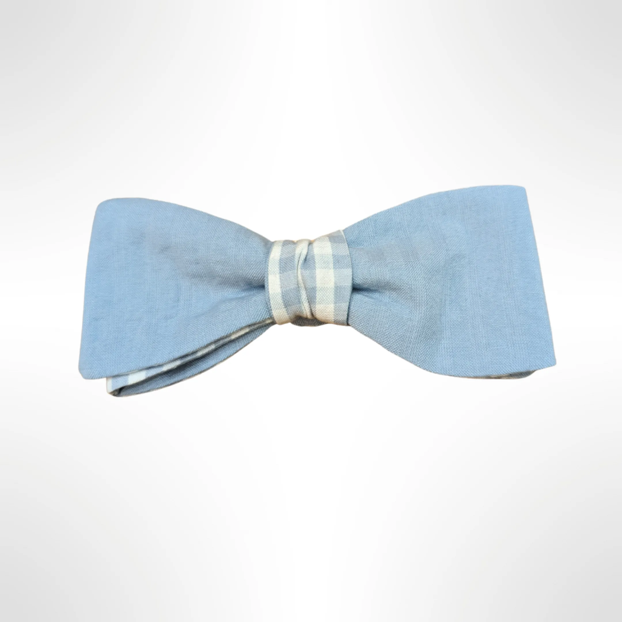 The Smurf - Baby Blue Gingham Bow Tie