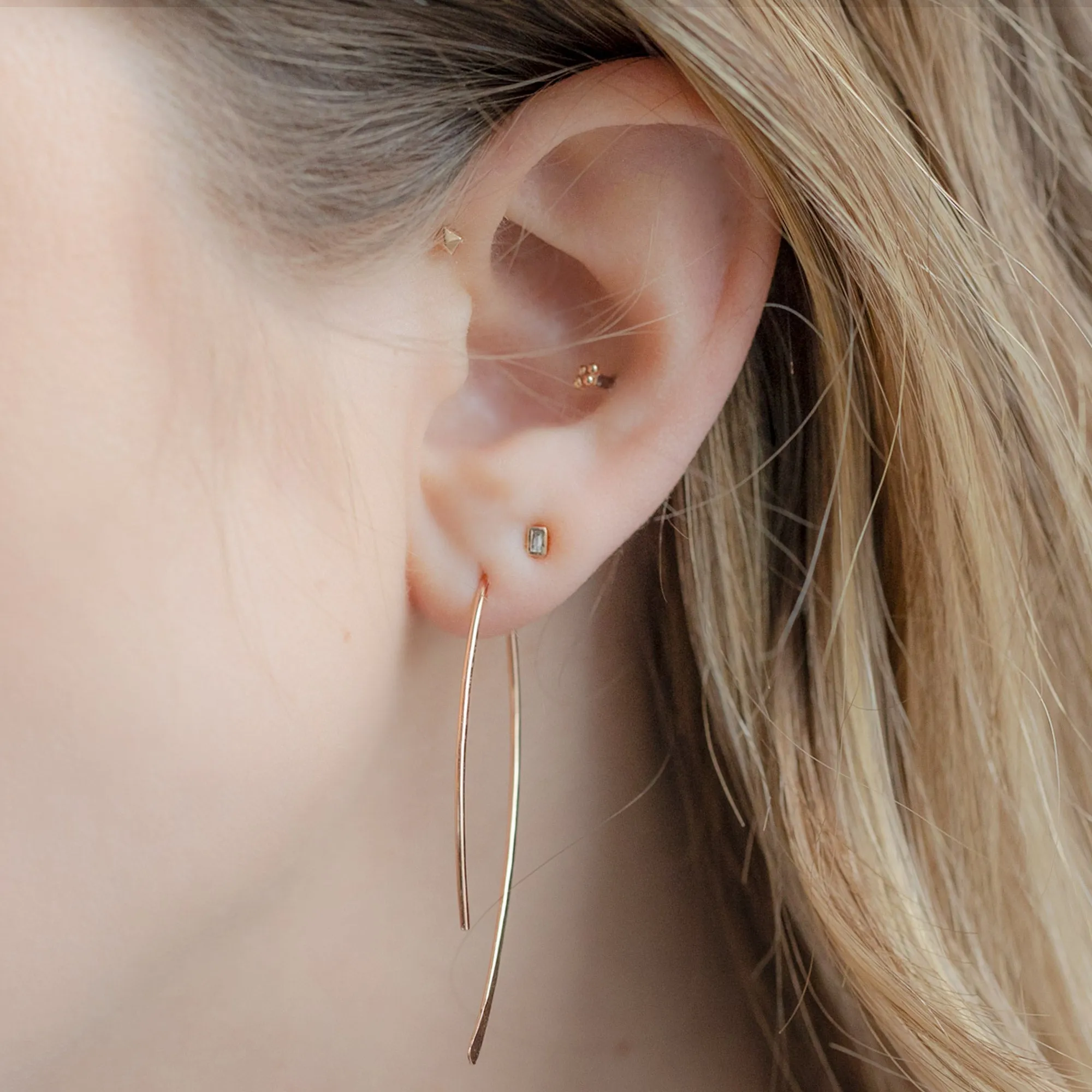 The Wishbone Earrings | Rose Gold Filled