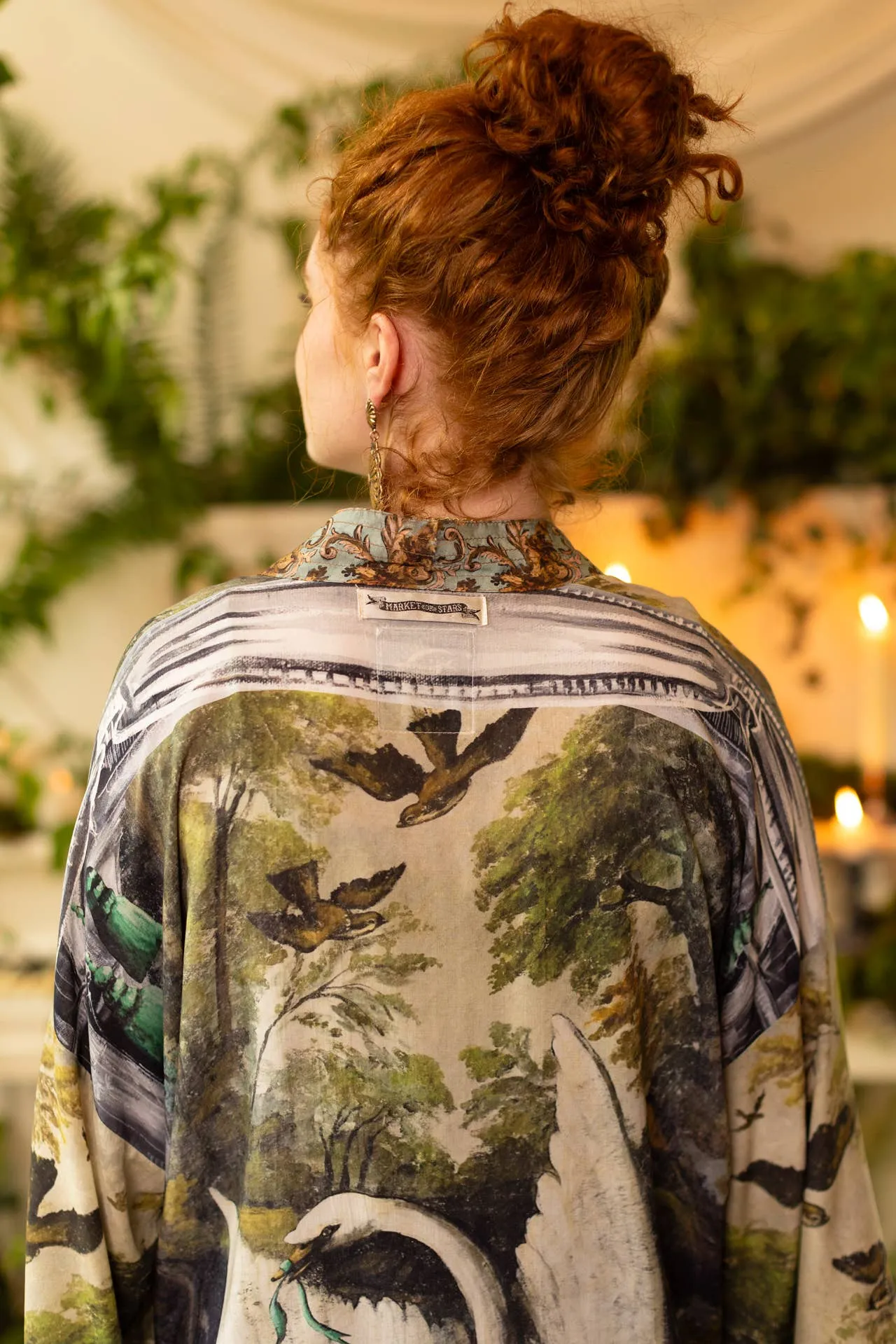 Theatre of Dreams Pixie Duster Cropped Kimono w/ Swan