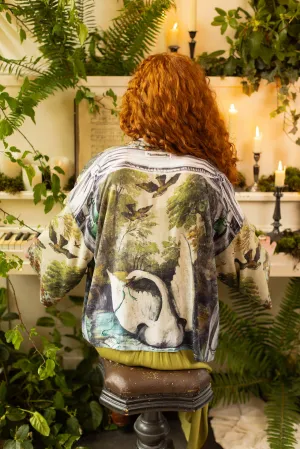 Theatre of Dreams Pixie Duster Cropped Kimono w/ Swan
