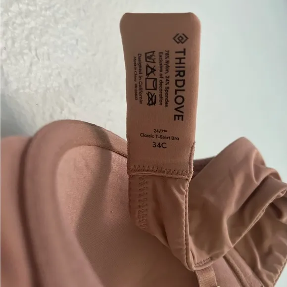 THIRDLOVE 24/7 Classic T-Shirt Bra Taupe O-39, O-40