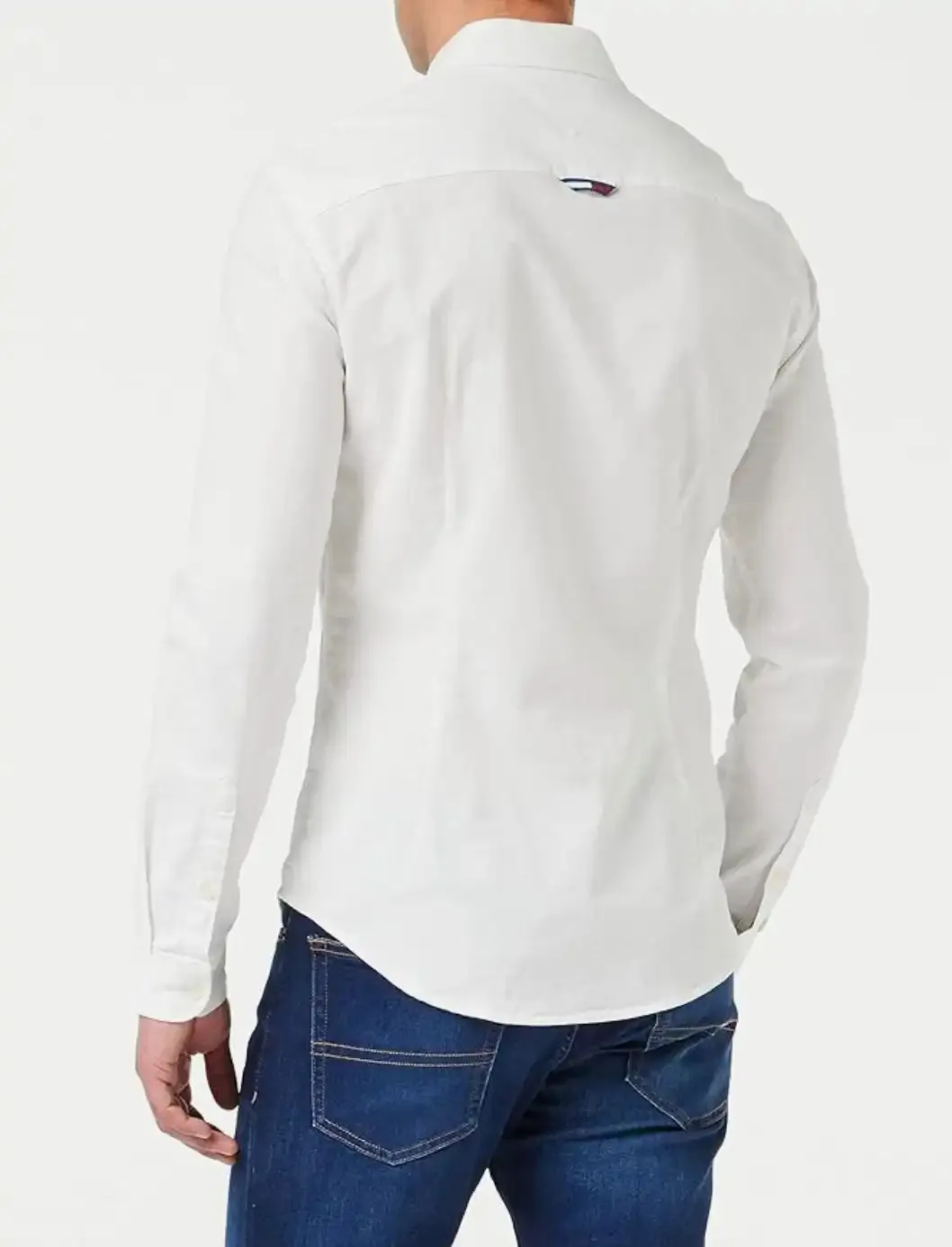 Tommy Jeans Slim Stretch Oxford Shirt White