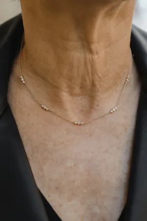 Triple Bezel Set Diamond Chain