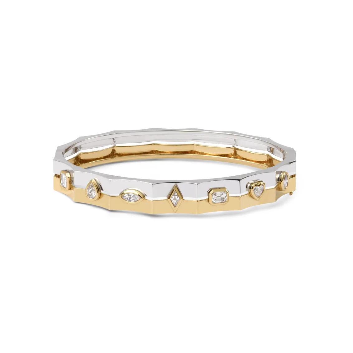 Two-Tone Eyet Diamond Bracelet