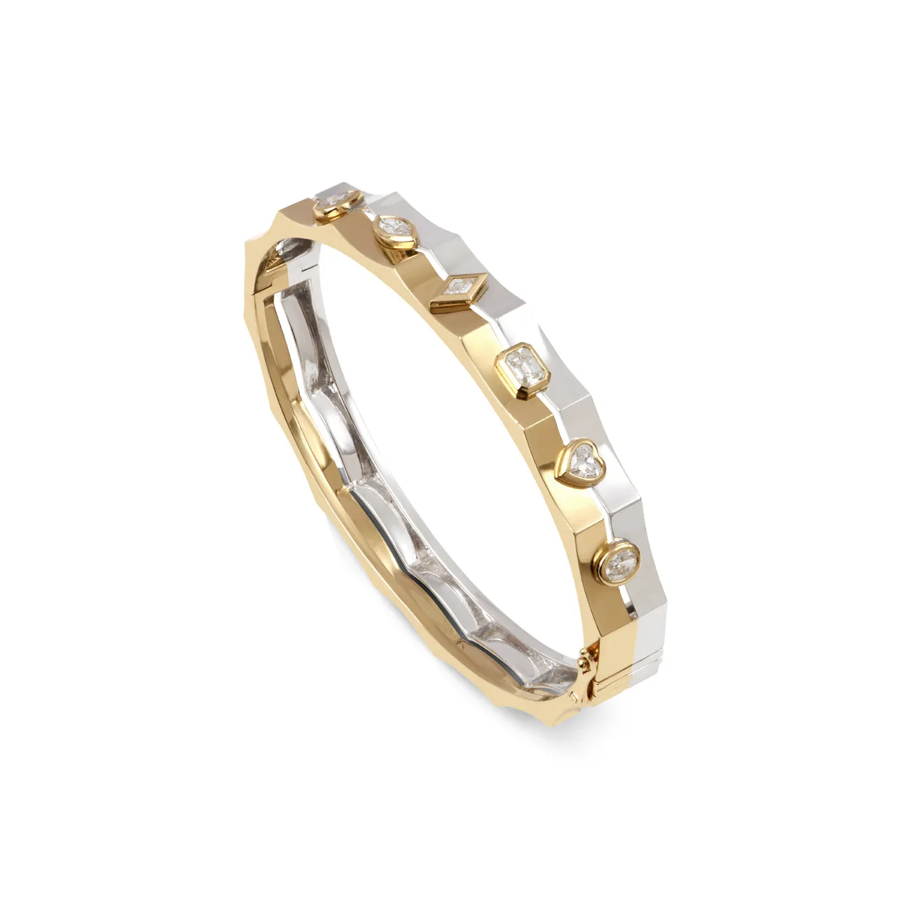 Two-Tone Eyet Diamond Bracelet