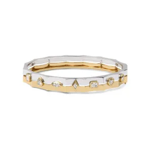 Two-Tone Eyet Diamond Bracelet