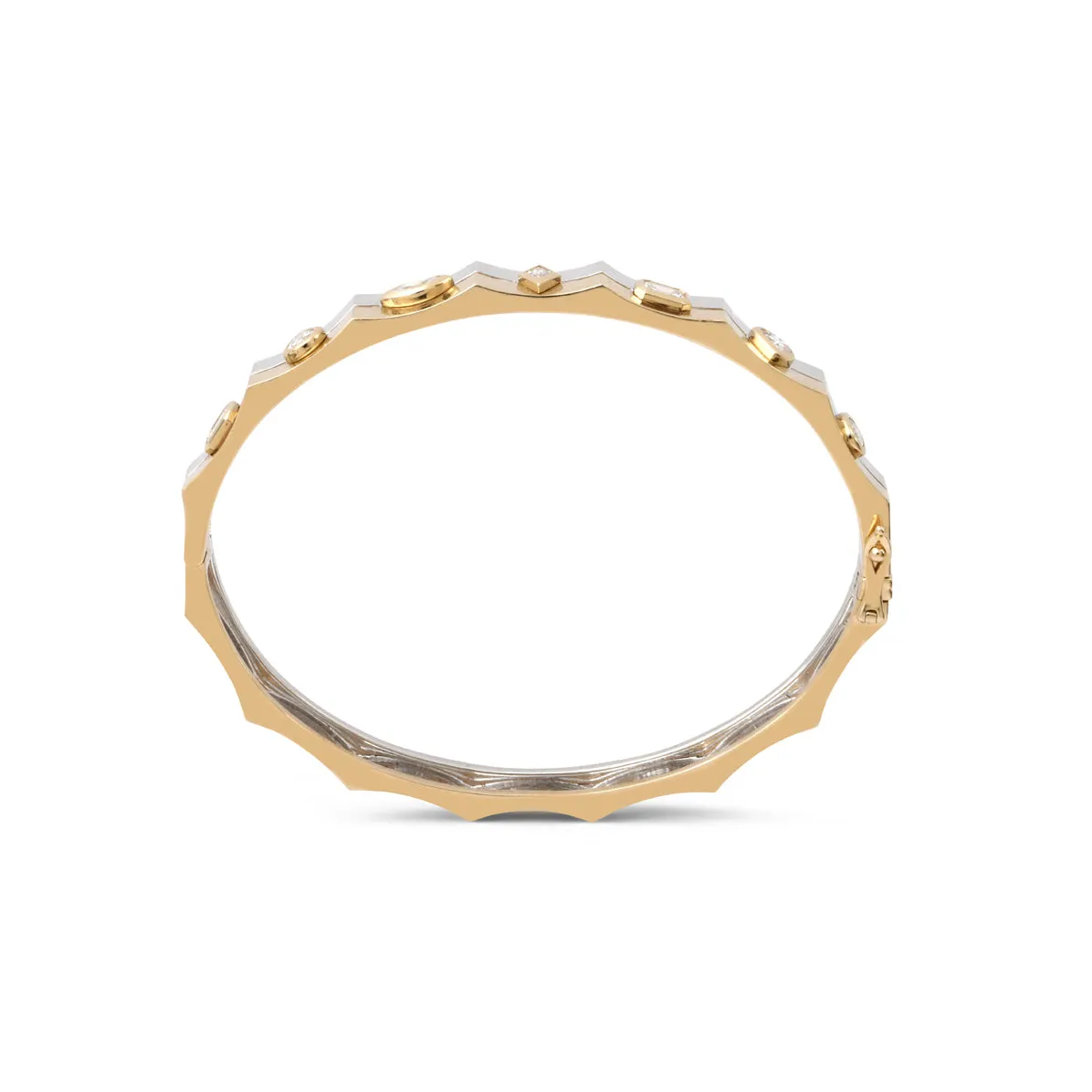 Two-Tone Eyet Diamond Bracelet