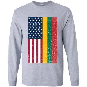 USA Lithuania Flag - Boys Youth Classic Long Sleeve T-Shirt
