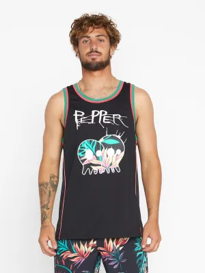 V Ent Pepper Tank Top - BLACK