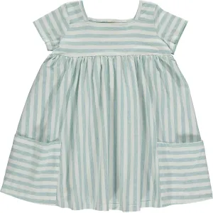 Vignette Rylie Dress in Aqua Stripe