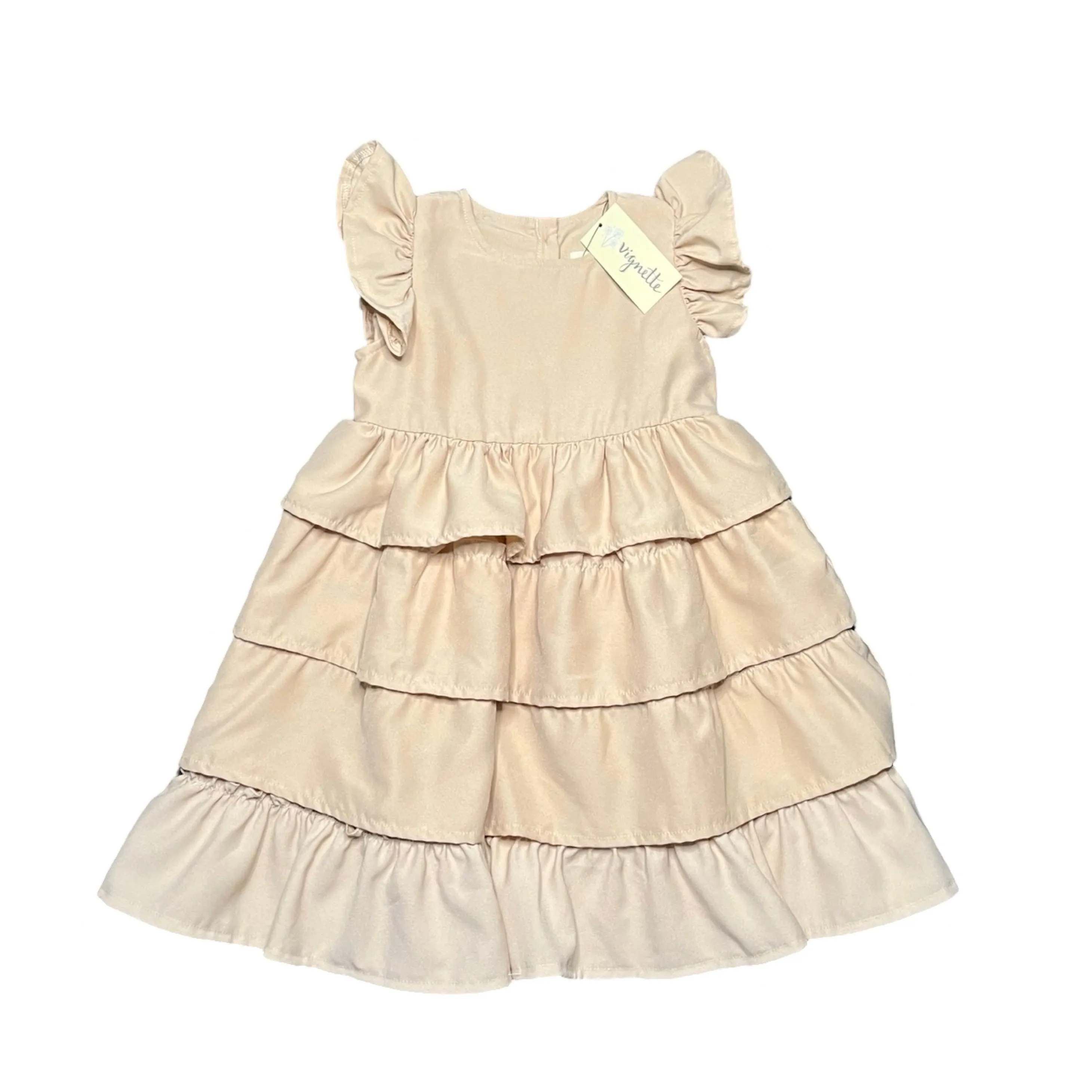 Vignette Tiered Dress - Soft Beige