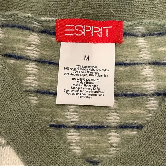 Vintage Esprit Wool Angora V-neck Sweater
