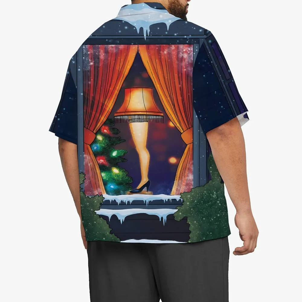 Vintage Pin Up Art Christmas Leg Lamp Printing Shirt 2412007273