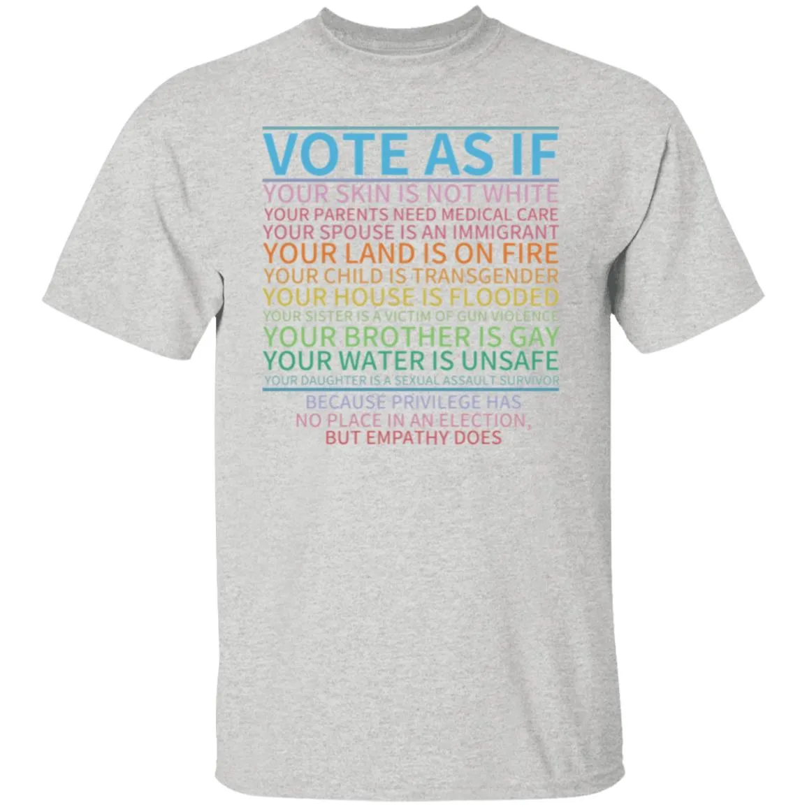 Vote As If... 5.3 oz. T-Shirt