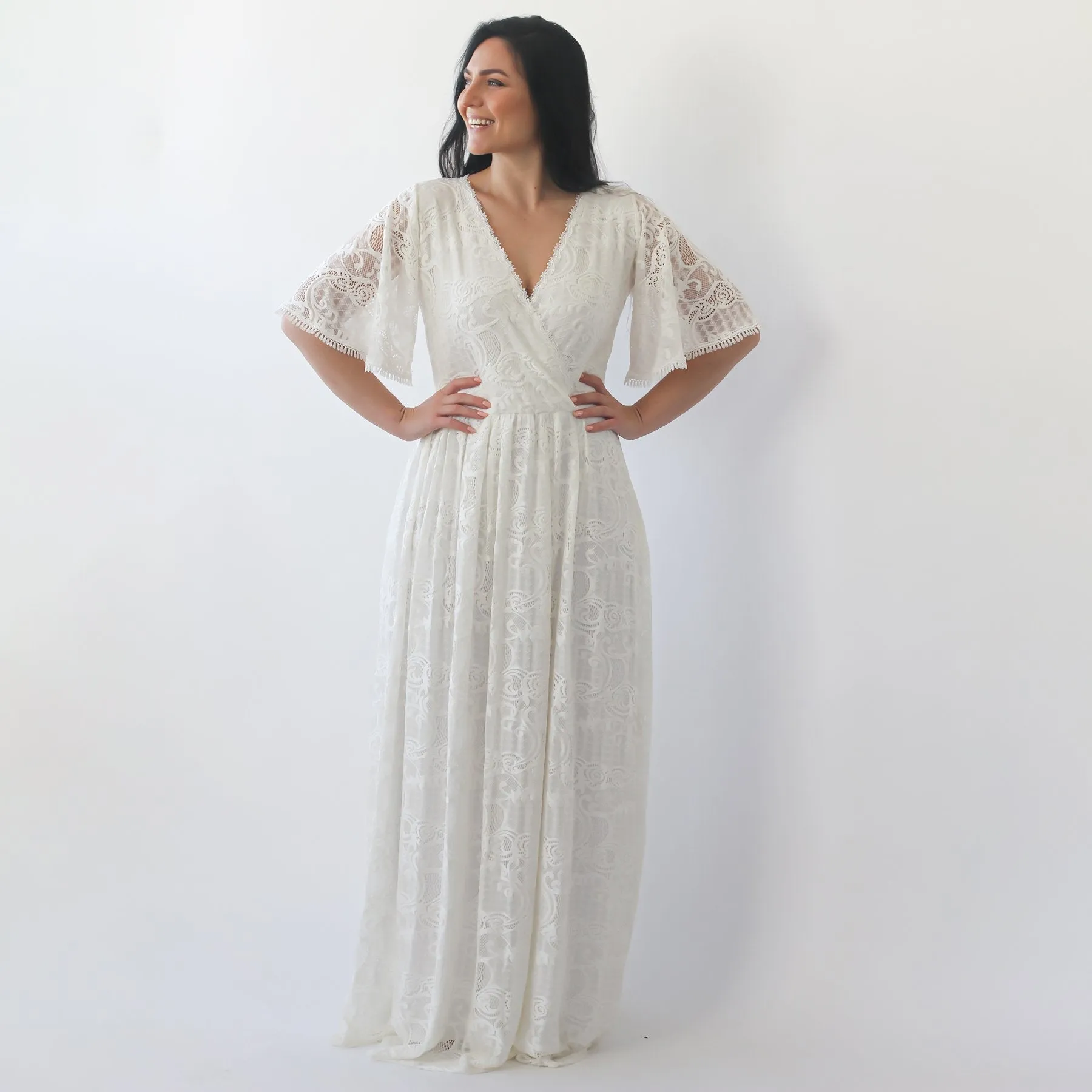 Wedding dress with pockets #1267