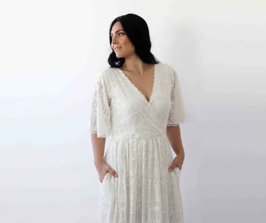 Wedding dress with pockets #1267