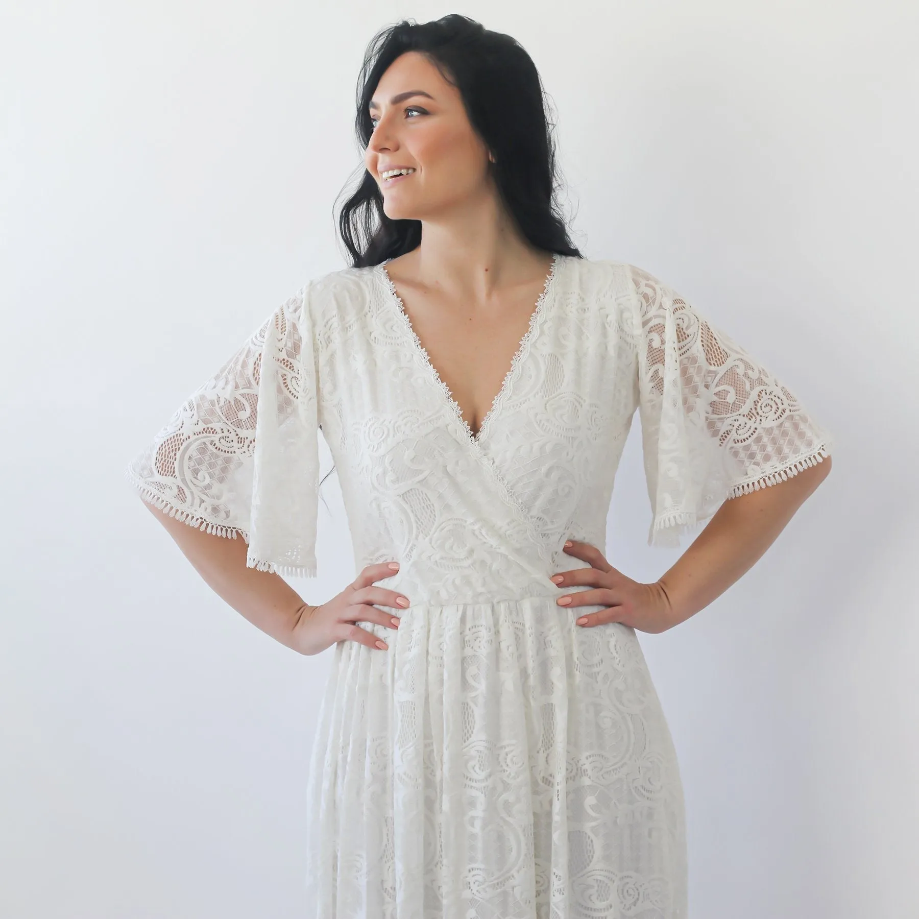 Wedding dress with pockets #1267