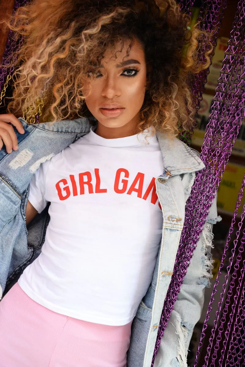 White Girl Gang Slogan T-shirt - Malyn