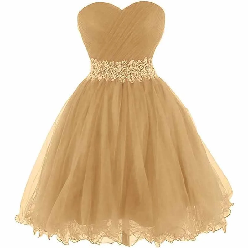Women Short Prom Dresses Tutu Homecoming Dress A Line Tulle Party Cocktail Gown