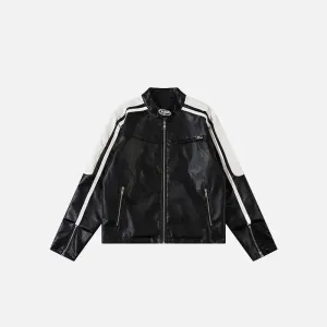 Y2K Women's Leather Cropped Running Jacket for Stylish Outerwear
