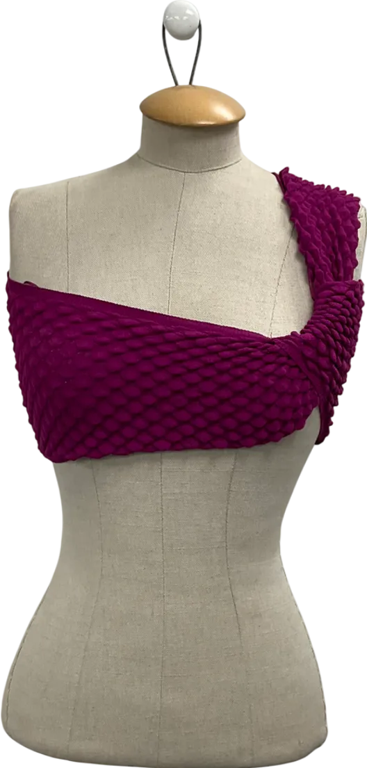 ZARA Purple Knot Front Cropped Top UK S
